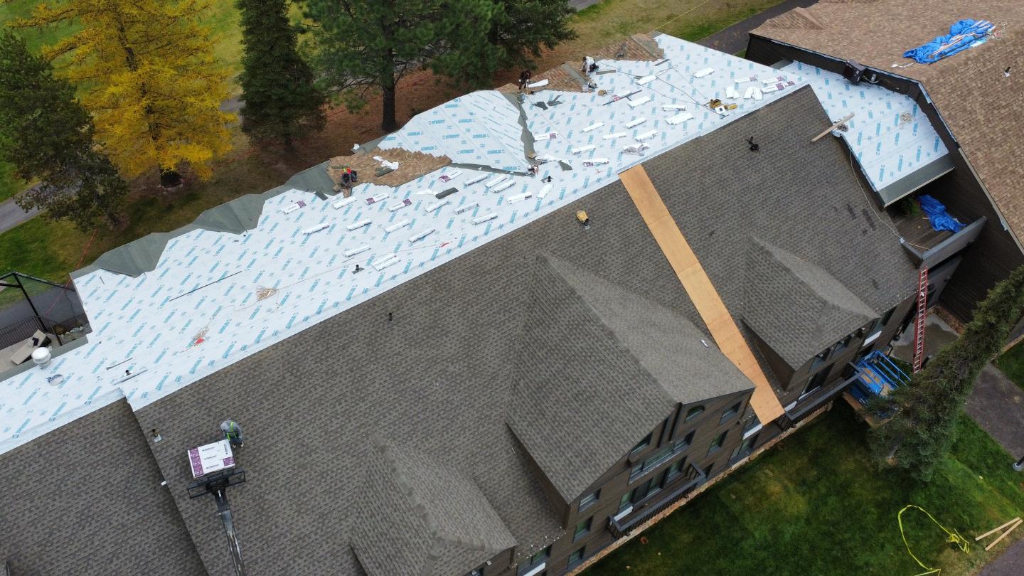 Asphalt Roof Shingles Commercial Roofing Project Full Roof Replacement