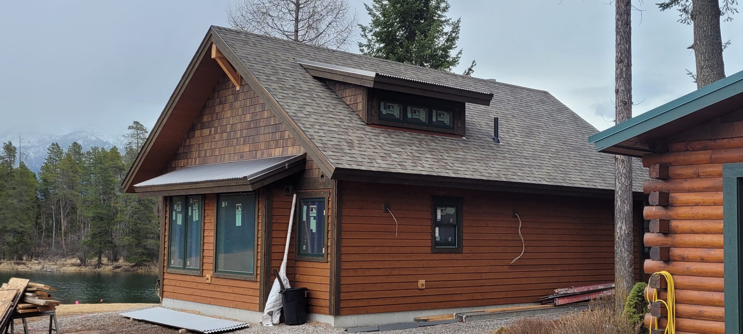 roof new shingle roof on a residential roof