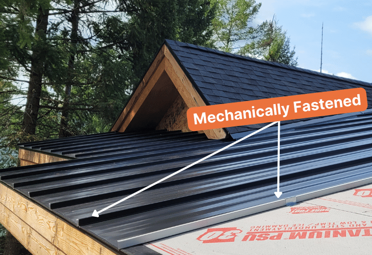 mechanically fastened metal roof
