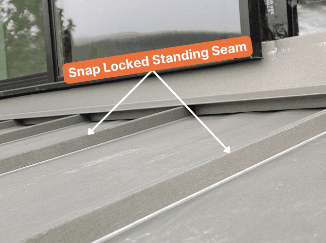 snap locked standing seam metal roof