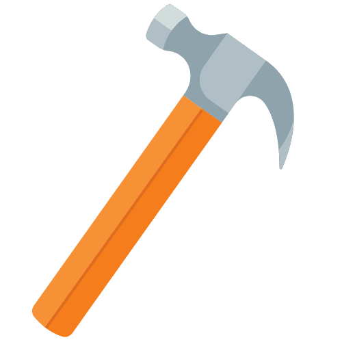 an orange hammer icon
